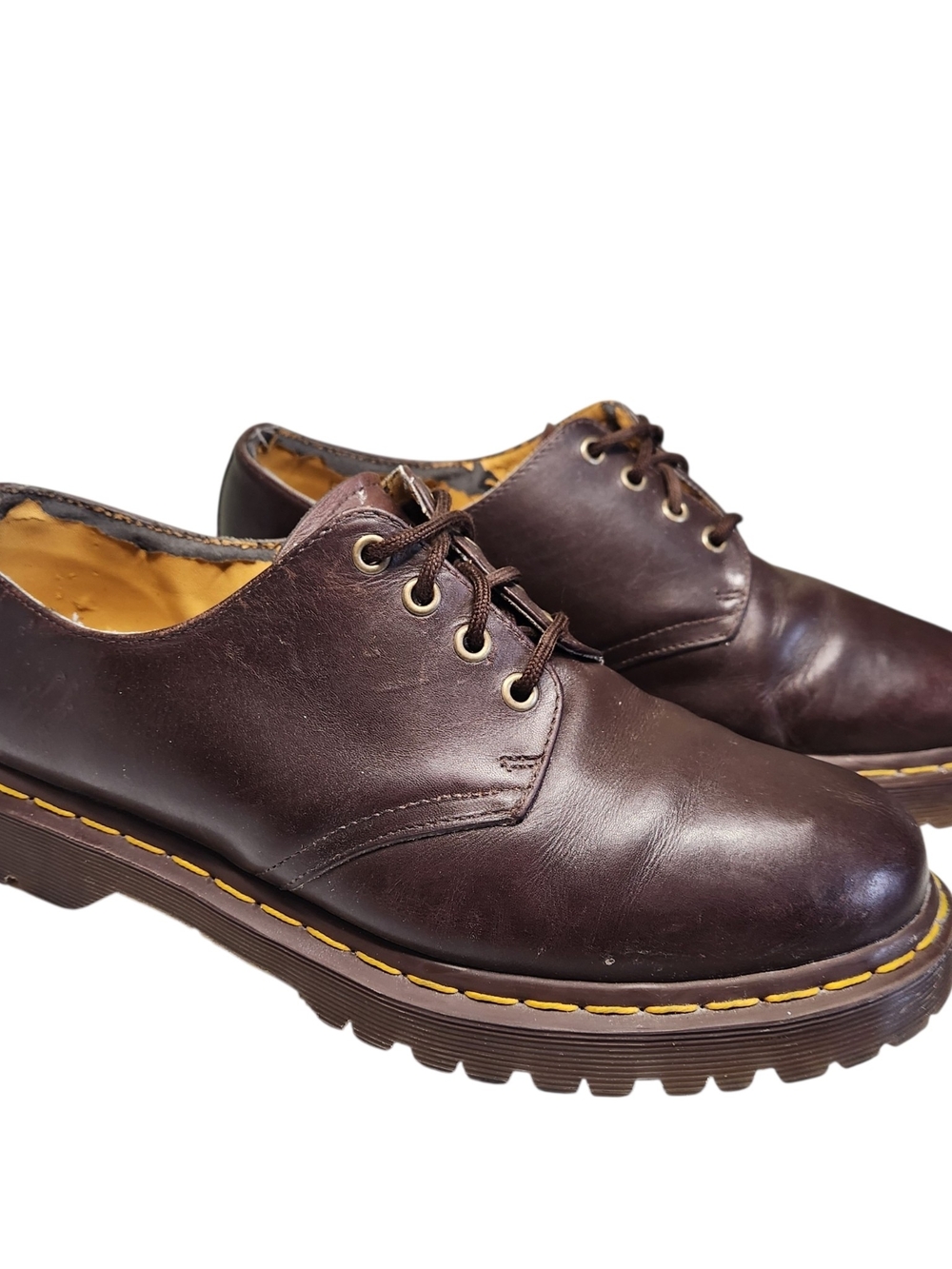 Dr Martens Shoes Brown Leather Oxfords Derby 4 Eye Lace Up Men's Size 11 M